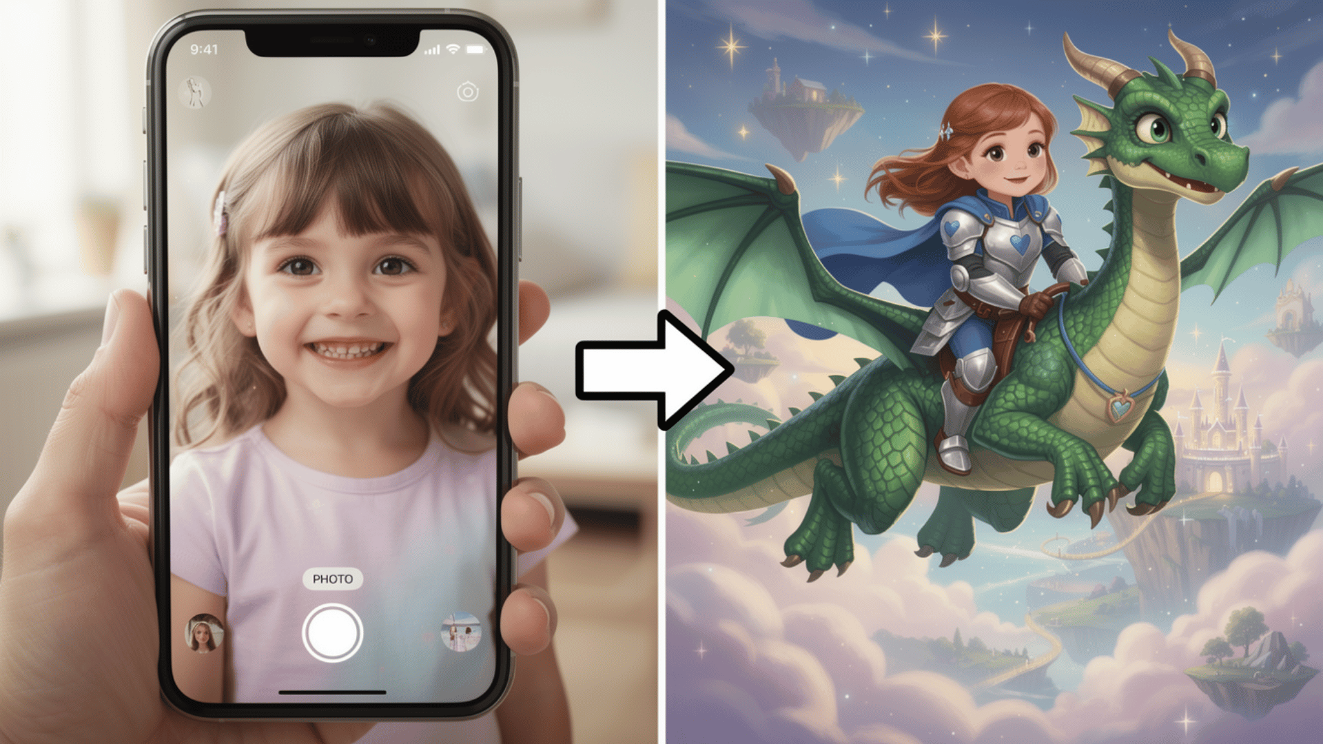 Become the Hero! Turn any photo into a story character. Put yourself (or your pet or doll or drawing!) in the adventure.